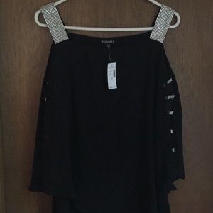 Dress Barn cold shoulder bling top